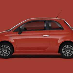FIAT 500 piros 4 személyes személyautó