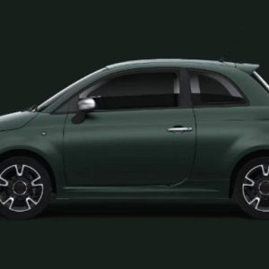 FIAT 500 fekete 4 személyes személyautó