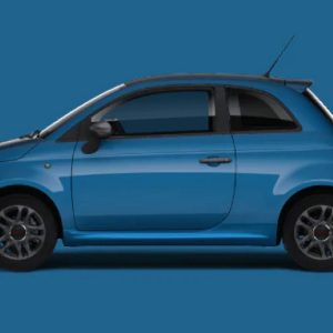 FIAT 500 kék 4 személyes személyautó